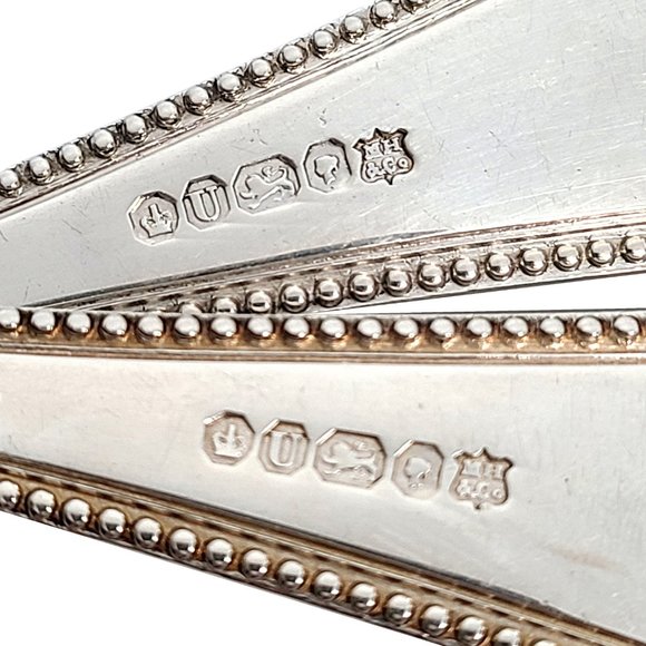 Martin Hall & Co Sheffield England Sterling Silver Fish Server & Fork set #11545 - Picture 9 of 10